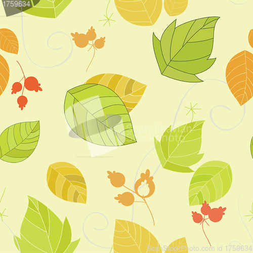 Image of seamless background with floral elements