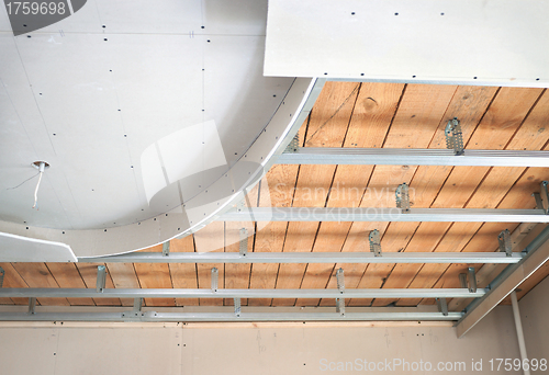 Image of Suspended ceiling, consisting of plasterboard