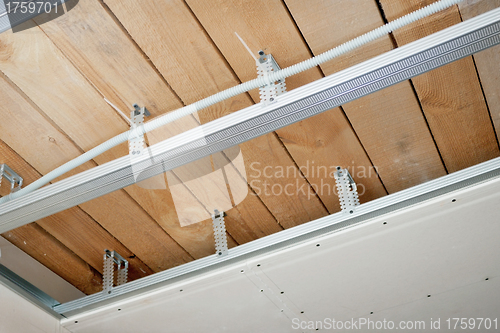 Image of Electrical wiring installed in the ceiling