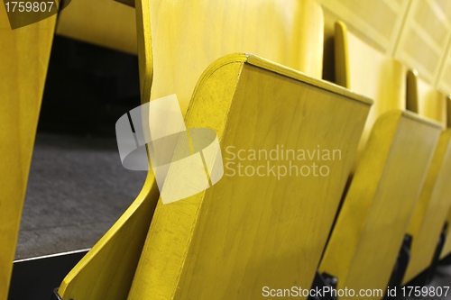 Image of university yellow lecture hall