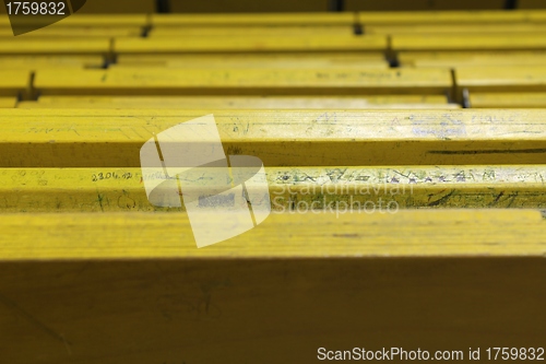 Image of university yellow lecture hall