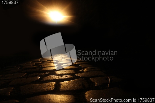 Image of Cobblestones at night