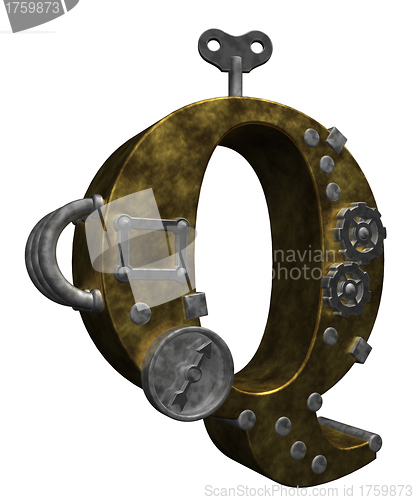 Image of steampunk letter q