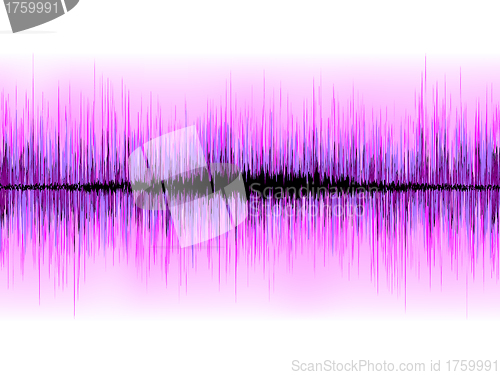 Image of Sound waves oscillating on white background. EPS 8