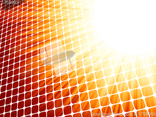 Image of Red yelloe rays light 3D mosaic. EPS 8
