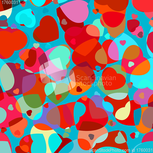 Image of Beautiful colorful heart shape background. EPS 8