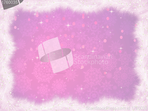 Image of Winter christmas card, snowflakes. EPS 8