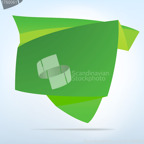Image of Abstract origami speech bubble. EPS 8