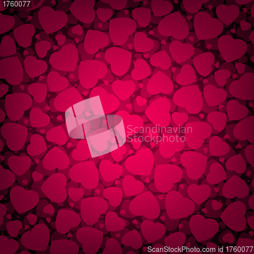 Image of Purple Valentine's day with hearts. EPS 8