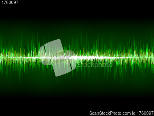 Image of Sharp cool green waveform. EPS 8