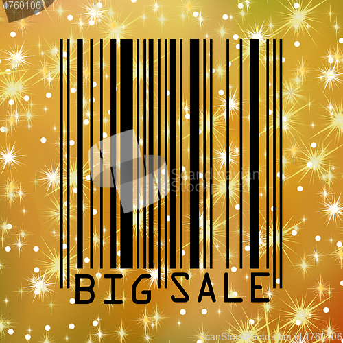 Image of Big Sale gold bar codes. EPS 8