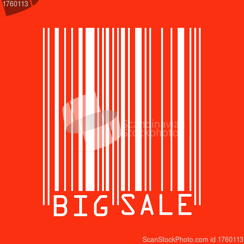 Image of Big Sale red bar codes. EPS 8