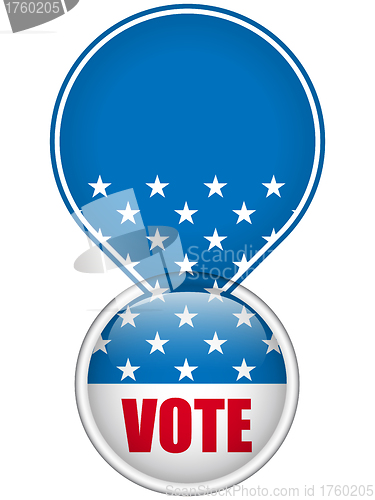 Image of United States Election Vote Button.