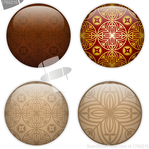 Image of Glass Circle Button Basque Textures
