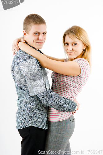 Image of boy and girl hugging