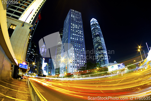 Image of Traffic through downtown in Hong Kong