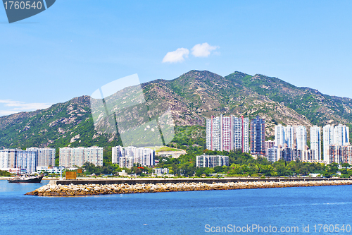 Image of Hong Kong residential area along coast
