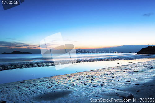 Image of Sunset along the coast, Hong Kong.