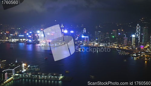 Image of Hong Kong skyline at night