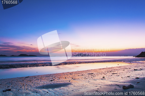 Image of Sunset at coast in Hong Kong
