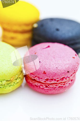 Image of French dessert colorful mararoon