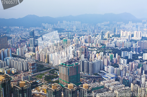 Image of Urban downtown scene in Hong Kong