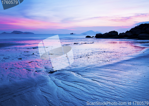 Image of Sunset at ocean in Hong Kong 