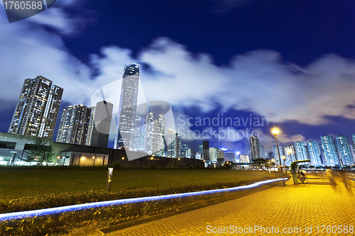 Image of Hong Kong downtown at night