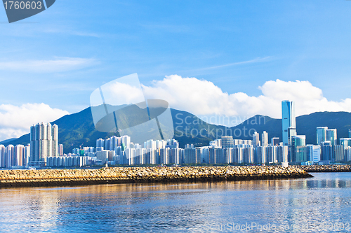 Image of Hong Kong skyline with modern buildings background
