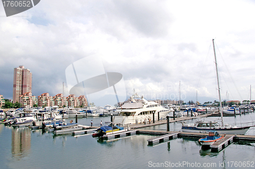 Image of Yacht boats in Gold Coast, Hong Kong.