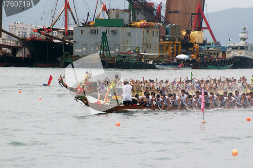 Image of Dragon boat race in Tung Ng Festival in Tuen Mun