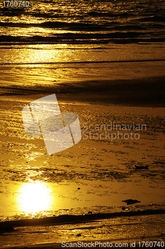 Image of Sunset over the ocean