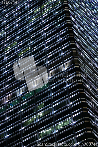 Image of Office windows at night