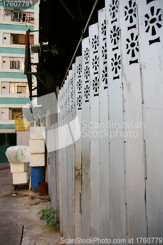 Image of Iron gate in Hong Kong public housing estate