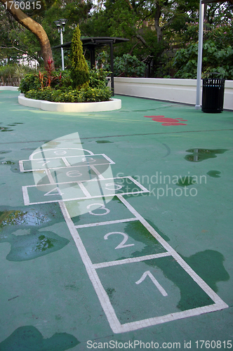 Image of Hopscotch on the ground