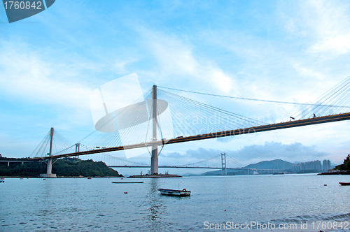 Image of Ting Kau Bridge at day in Hong Kong