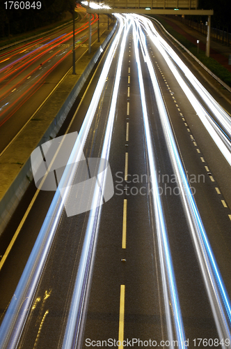 Image of Traffic in Hong Kong at night