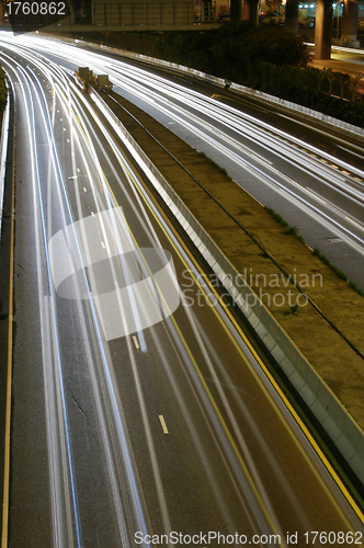 Image of Light trails at highway