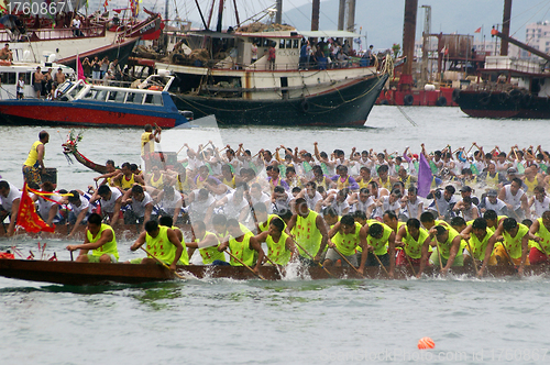 Image of Dragon boat race in Hong Kong