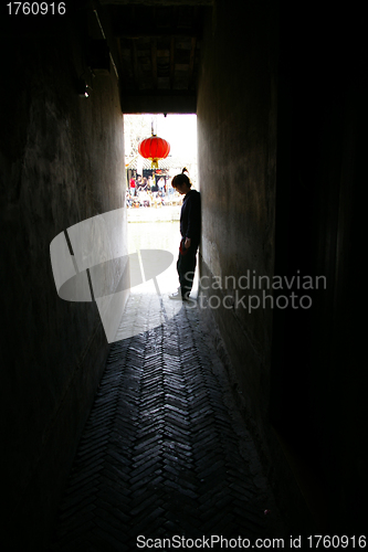 Image of Fashion woman under shadow