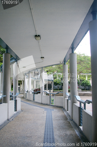 Image of Modern walkway in school