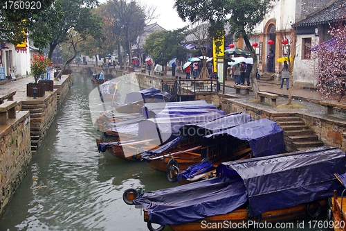 Image of Tongli water village in China during spring