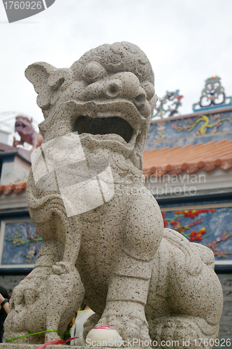 Image of Chinese lion statue