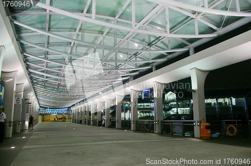 Image of Modern corridor at night