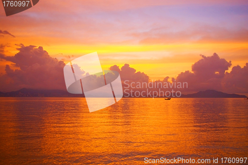 Image of Sunrise over the ocean in Hong Kong