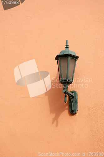 Image of Orange lamp on wall