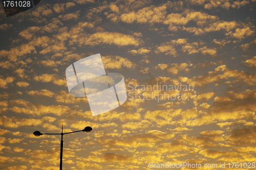 Image of Colorful clouds at sunset