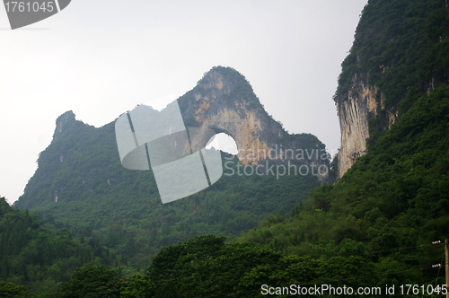 Image of Guilin Yueliangshan (Moon hill) in China