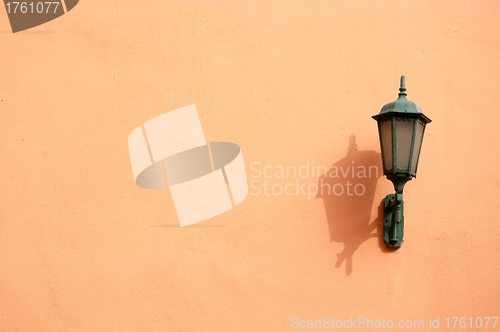 Image of Orange lamp on wall