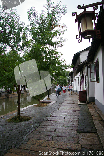 Image of Zhujiajiao water village in Shanghai, China.